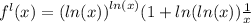 {f}^{l} (x) = {( ln(x) )}^{ ln(x) } (1 + ln( ln(x) ) \frac{1}{x}