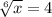 \sqrt[6]{x}=4