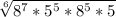 \sqrt[6]{8^7*5^5*8^5*5}