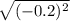 \sqrt{(-0.2)^2