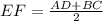 EF = \frac{AD+BC}{2}