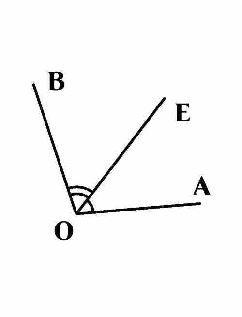 Луч oc делит угол аов на два угла . найдите угол аов , если: а) угол аое равен 44 градусам , угол ео