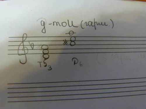 Скиньте фото с нотной тетради, т5/3 в гармоническом ре миноре и d/6