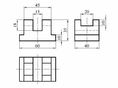 Начертите, , 3 проекции. (главный вид, боковой вид и вид сверху.) ​