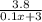 \frac{3.8}{0.1x+3}