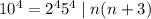 10^{4}=2^{4}5^{4}\;|\;n(n+3)