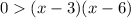 0 (x - 3)(x - 6)