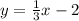 y = \frac{1}{3} x - 2