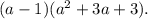 (a-1)(a^2+3a+3).