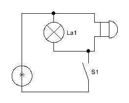 Нарисуйте изобразить цепь состоящую из источника тока, ключа лампочки и звонка включающихся одноврем