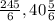 \frac{245}{6} , 40\frac{5}{6}