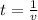 t = \frac{1}{v}