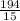 \frac{194}{15}