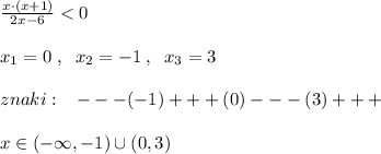 \frac{x\cdot (x+1)}{2x-6}