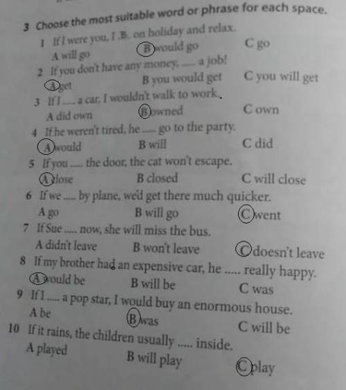 3choose the most suitable word or phrase for each space. 2 if you don't have any money, . a job! a g