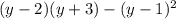 (y-2)(y+3)-(y-1)^{2}