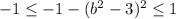 -1 \leq -1 - (b^2 - 3)^2 \leq 1