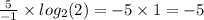 \frac{5}{ - 1} \times log_{2}(2 ) = - 5 \times 1 = - 5