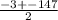 \frac{-3+-147}{2}