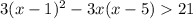 3(x-1)^2-3x(x-5)21