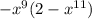 - {x}^{9} (2 - {x}^{11} )