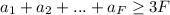 a_{1}+a_{2}+...+a_{F}\geq 3F