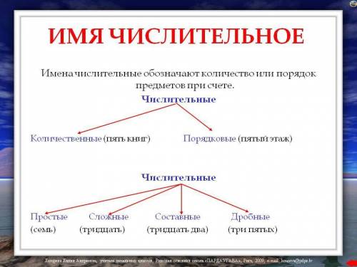 Словесной портрет имени чнслительного