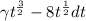 \gamma {t}^{ \frac{3}{2} } - 8 {t}^{ \frac{1}{2} } dt