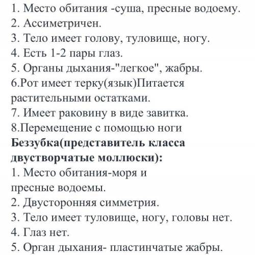 В чем отличие внутреннего строения трудовика и беззубки?​