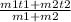 \frac{m1 t1 + m2 t2}{m1 + m2}