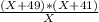 \frac{(X+49)*(X+41)}{X}