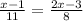 \frac{x - 1}{11} = \frac{2x - 3}{8}