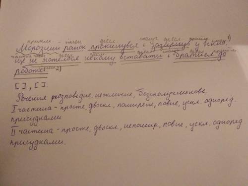 Синтаксичний розбір складнопідрядного речення морозний ранок прокинувся і зазирнув у вікно,ще не хот