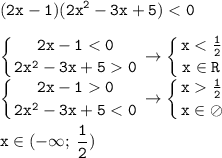 \displaystyle \tt (2x-1)(2x^2-3x+5)