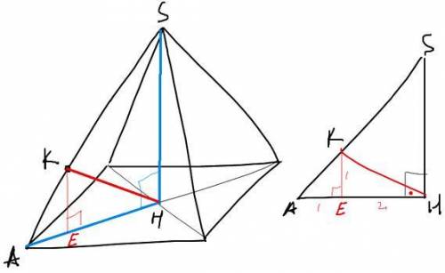 ВЫЗЫВАЮ ПОЯСНИТЕЛЬНУЮ БРИГАДУ!1!1!ЕГЭ Проф. математика.В правильной четырёхугольной пирамиде SABCD в