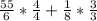 \frac{55}{6} * \frac{4}{4} + \frac{1}{8} * \frac{3}{3}