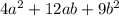 4a^{2}+12ab+9b^{2}