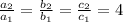 \frac{a_2}{a_1} =\frac{b_2}{b_1} =\frac{c_2}{c_1}=4