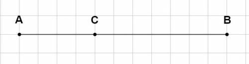Точка C делит отрезок AB на два отрезка AC и CB​