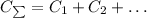 C_{\sum} = C_1 + C_2 + \dots