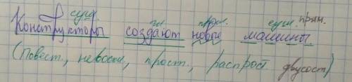 Как сделать синтаксический разбор предложения ,,Конструкторы создают новые машины