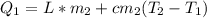 Q_1 = L*m_2 + cm_2(T_2 - T_1)