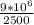 \frac{9*10^{6} }{2500}