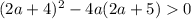 (2a+4)^2-4a(2a+5)0