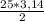 \frac{25 * 3,14}{2}