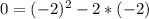 0=(-2)^2-2*(-2)