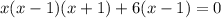 x(x - 1)(x + 1) + 6(x - 1) = 0