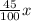 \frac{45}{100}x