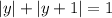 |y| +|y+1|=1