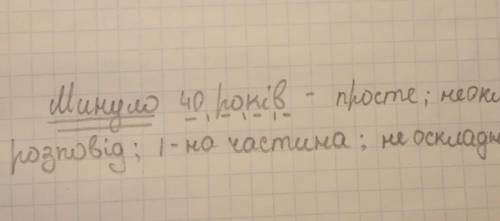 :) Морфологічний розбір речення Минуло сорок років
